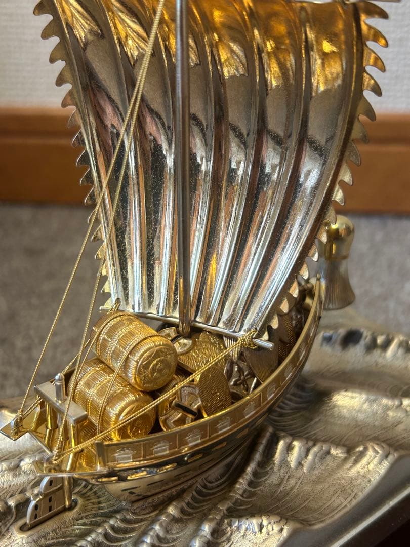 銀製　宝船　武比古作　6号(房)銀船　本体SILVER985