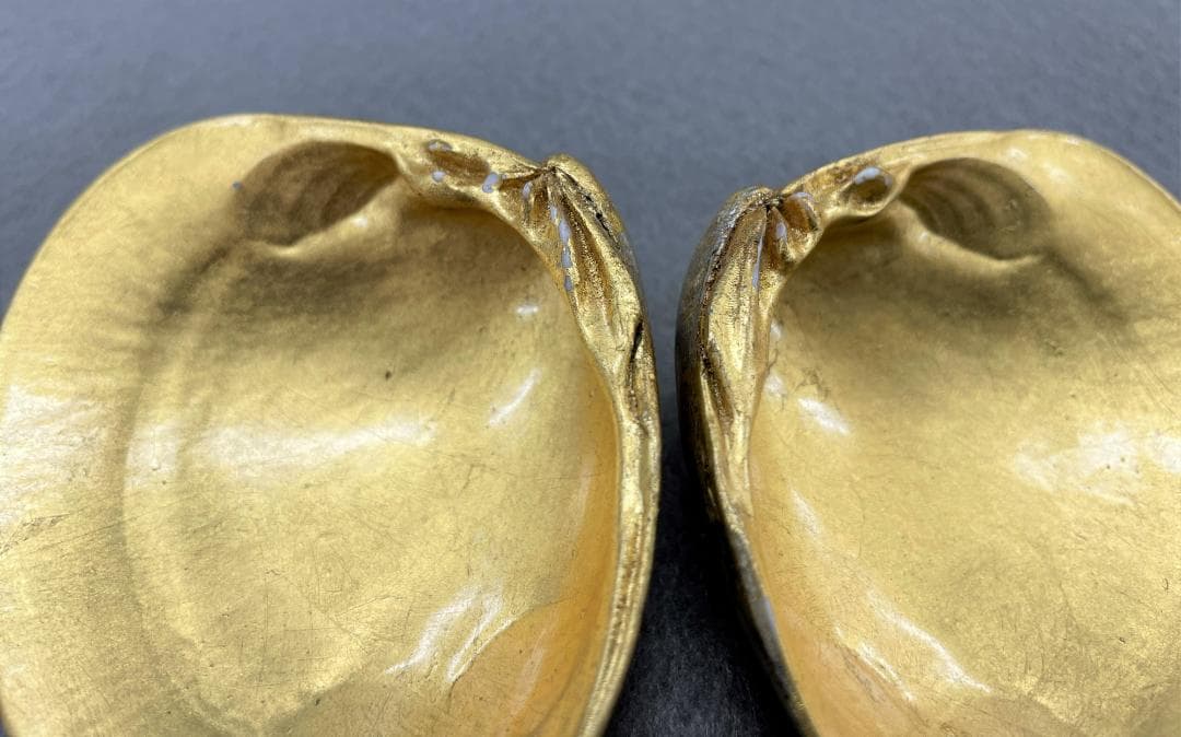 香合 荒井正春作 金箔工芸 共箱　茶道具