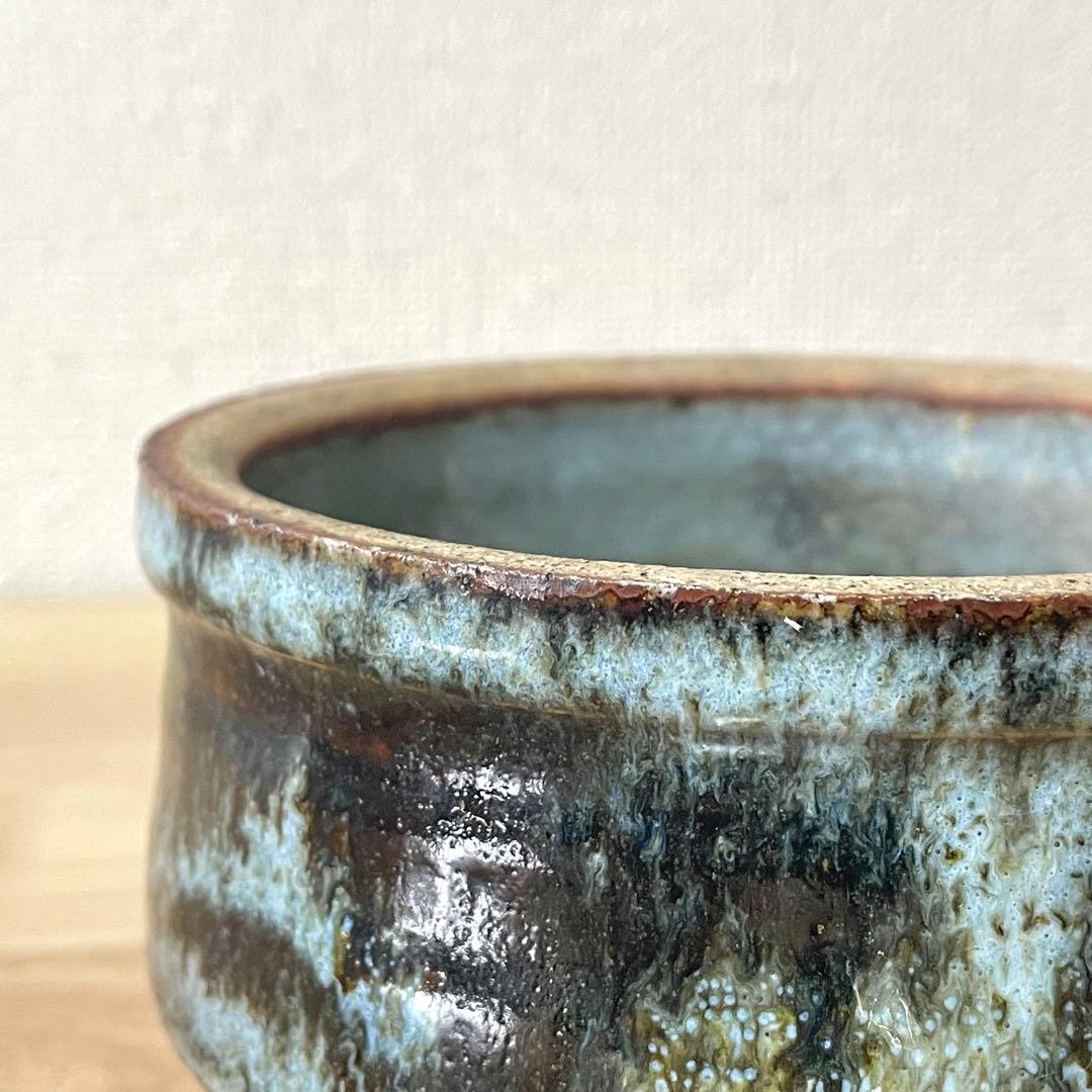 民藝 ふたもの 蓋物 合子 盒子 海鼠釉 検）濱田庄司 河井寛次郎 益子焼