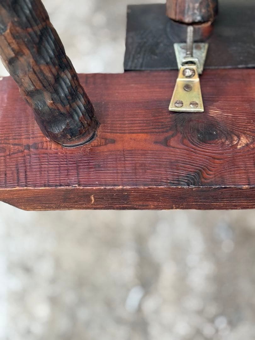 家具 Spanish Brutalist Chair in Wood, 1960s