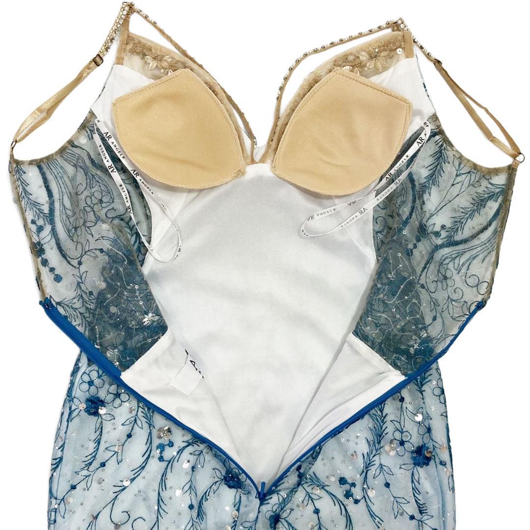 AngelR エンジェルアール レースデザインビジュータイトロングドレス