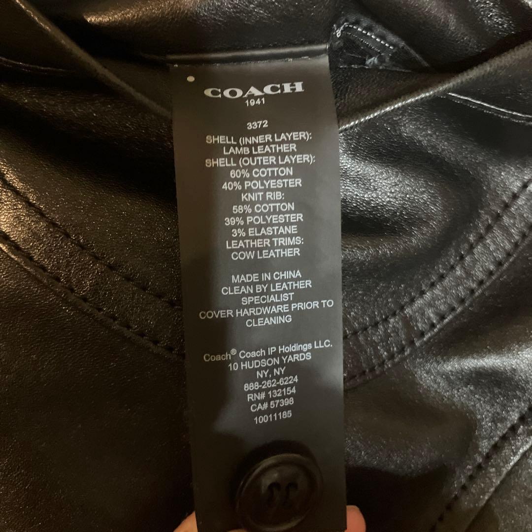 COACH Championコラボ ブラックレザーシングルライダースリバーシブル
