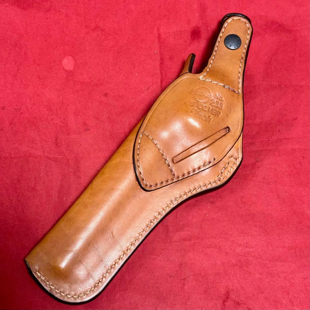 整備済 イーストA リボルバー 6インチ用 革製 ヒップホルスター