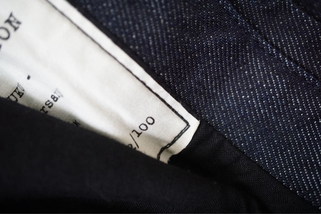 美品 100着限定 Maison Margiela デニム 八の字 ライダース