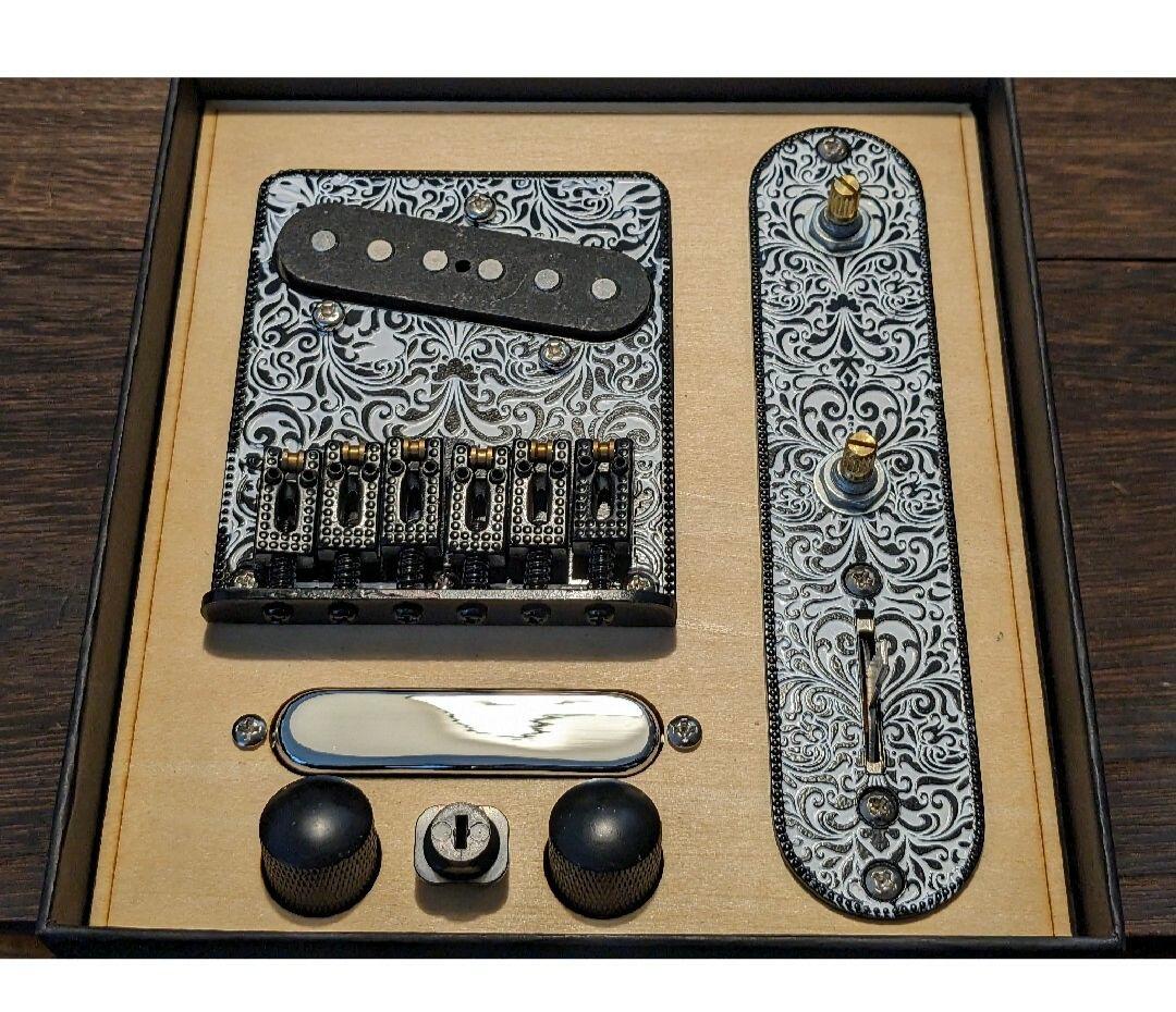 アルニコV　ピックアップ　ローラーサドル　メタルプレート　アセンブリ　セット