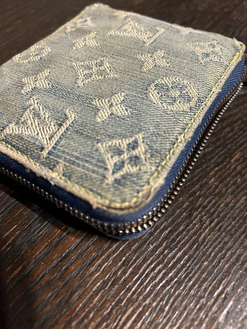 ヴィトン　ルイ・ヴィトン　デニム　財布　ジッピー　二つ折り　LV ジャンク