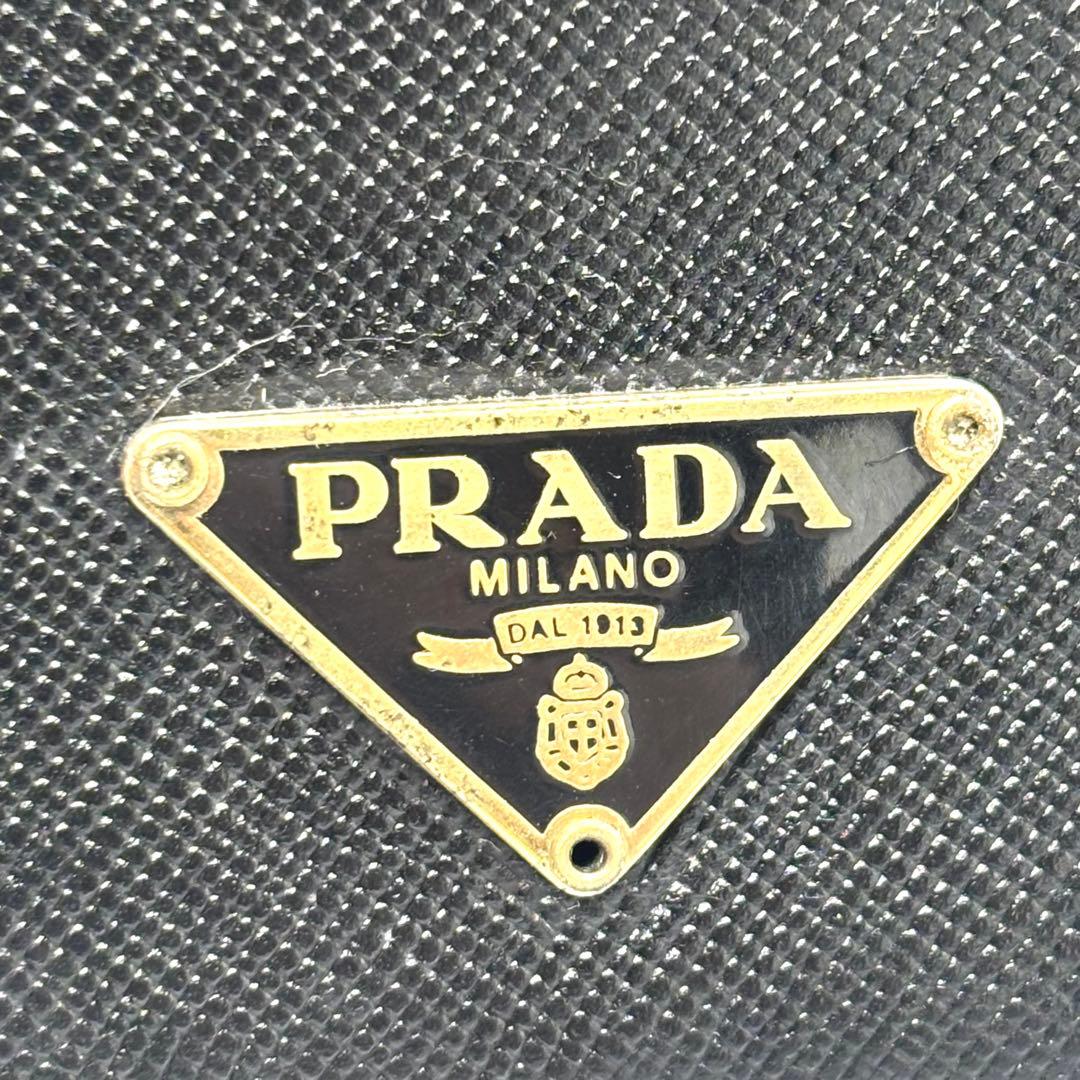 PRADA プラダ 長財布 サフィアーノレザー ブラック ロゴ レディース 箱