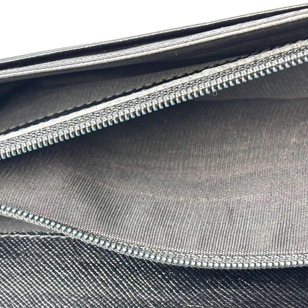 PRADA プラダ 長財布 サフィアーノレザー ブラック ロゴ レディース 箱