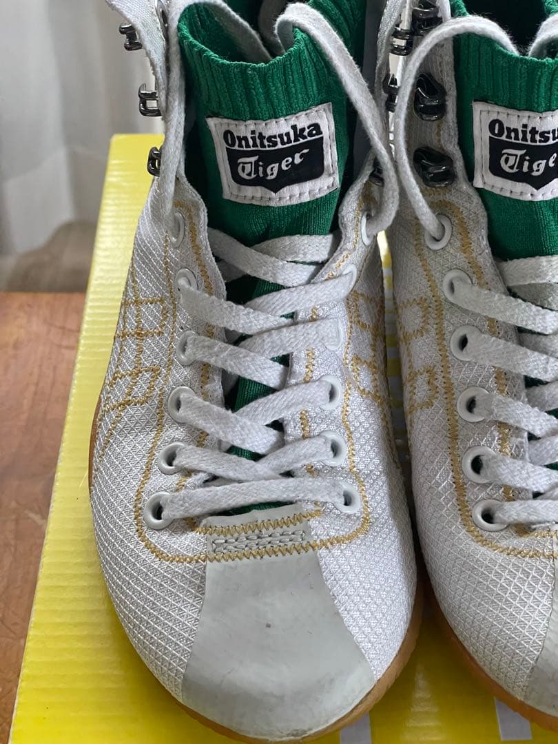 Onitsuka Tiger ボクシングシューズ ハイカット ホワイト/グリーン