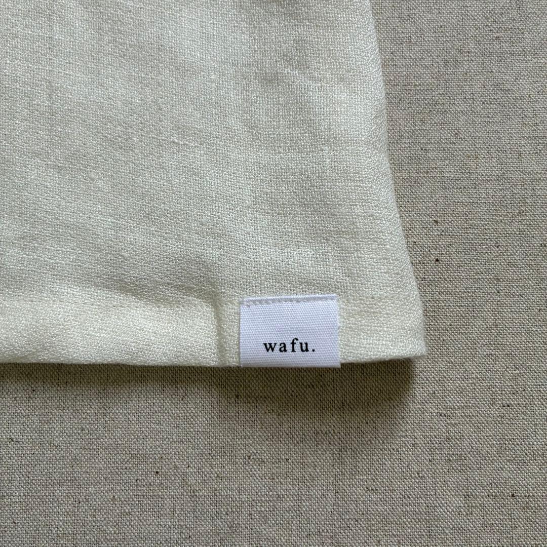 【新品】wafu ワフ 梨地 タンクトップ オフホワイト