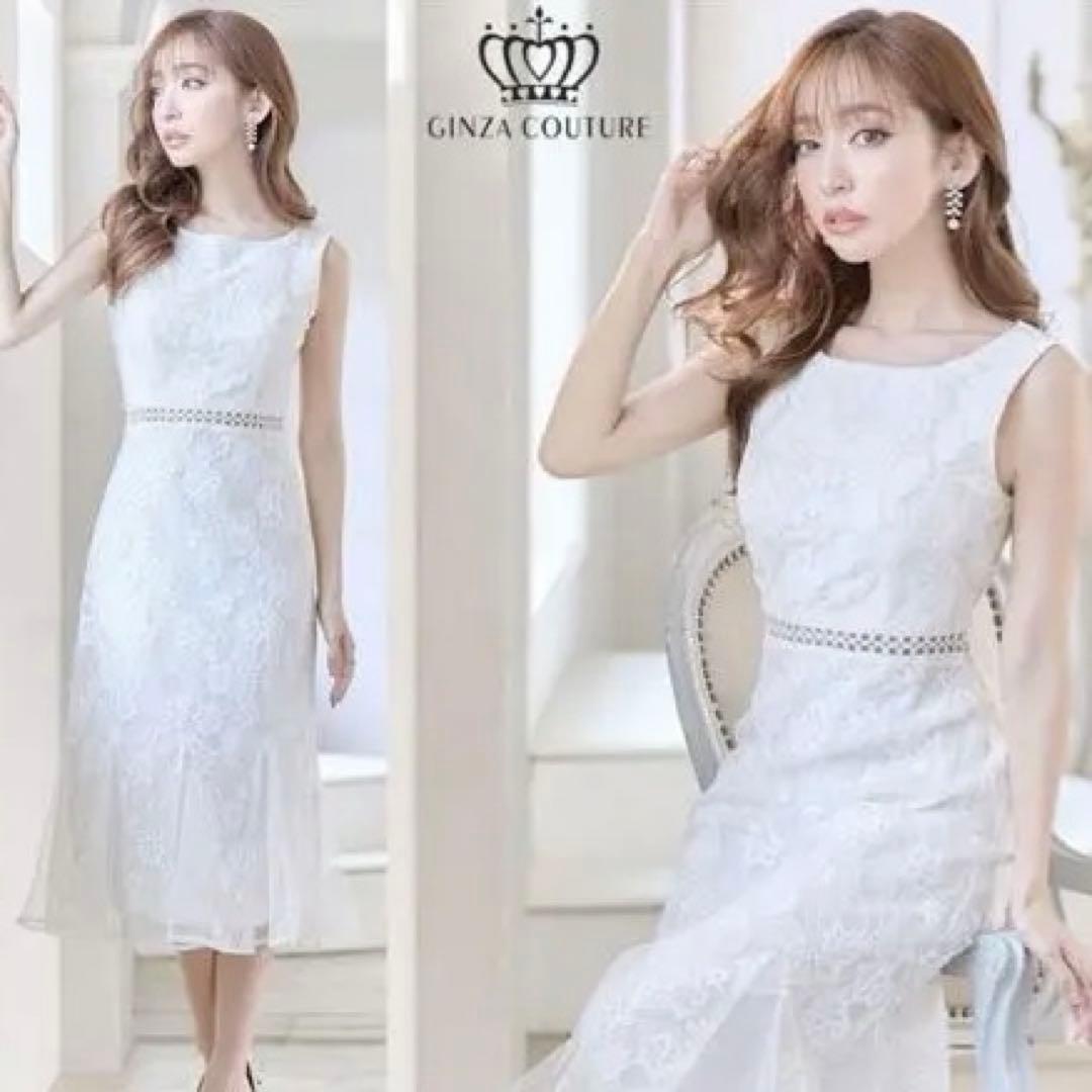 ERUKEI エルケイ フラワーレース マーメイド ミディアムワンピースドレス