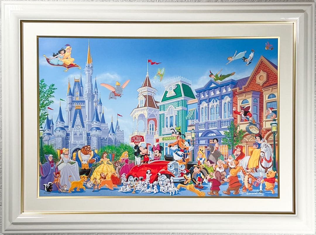 北*之様 【ディズニーアート】マニュエル・エルナンデス☆証明書つき版画☆額65×
