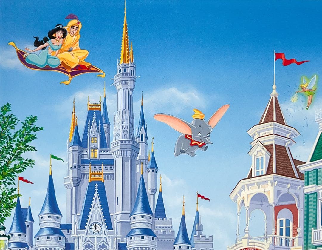 北*之様 【ディズニーアート】マニュエル・エルナンデス☆証明書つき版画☆額65×