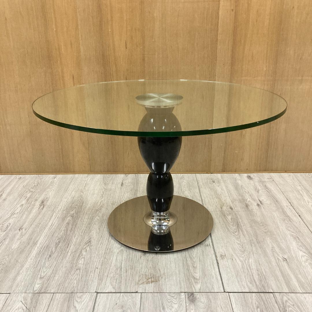 バロッサバレンティ スペイン ダイニングテーブル　ガラス丸テーブル