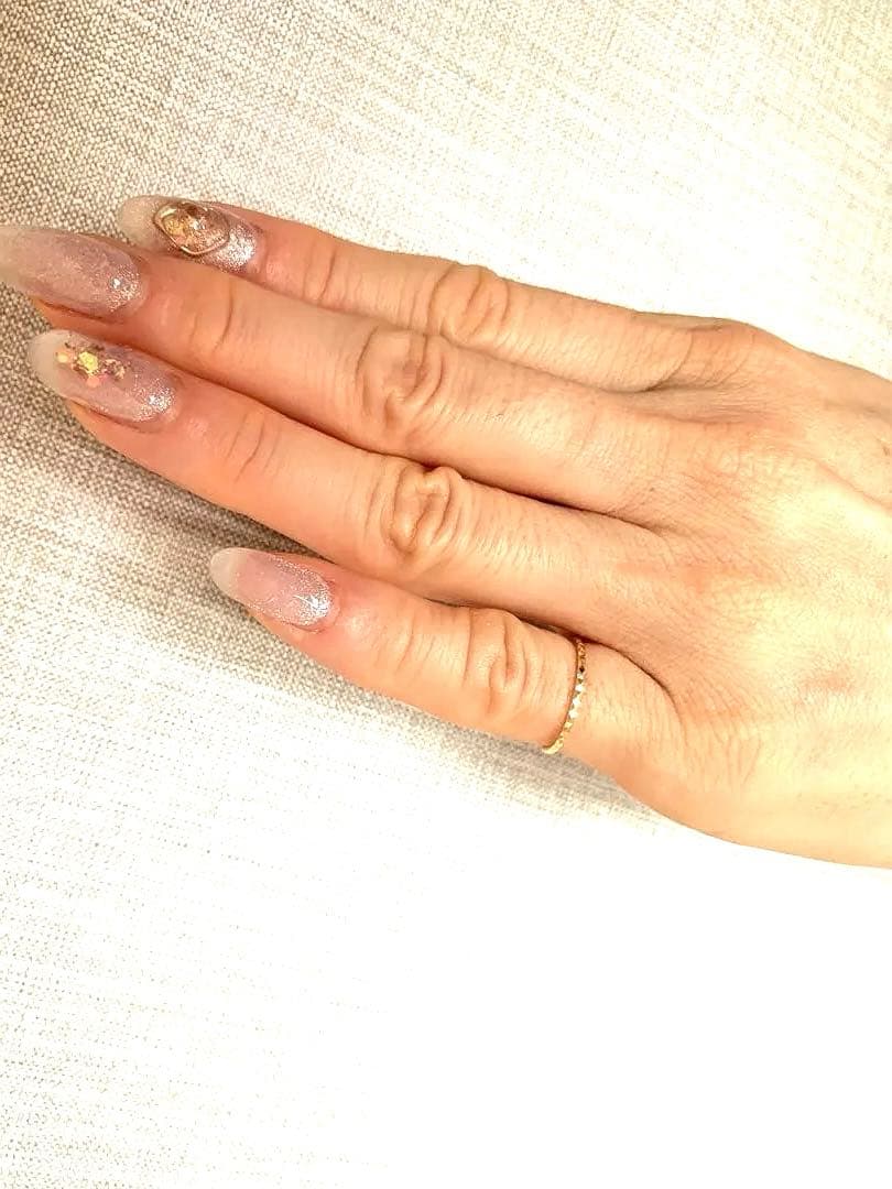 ✨キラッ✨eteクレールK18YG スタッズカットリング#5 定価41,800円