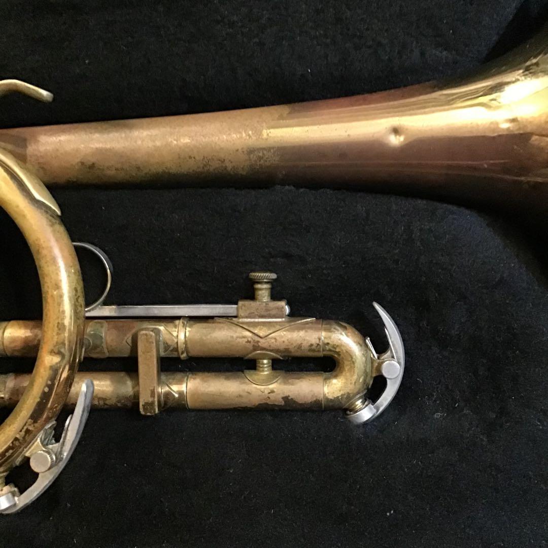 f)KING 603 コルネット キング　ピストン、抜き差し管動作良好