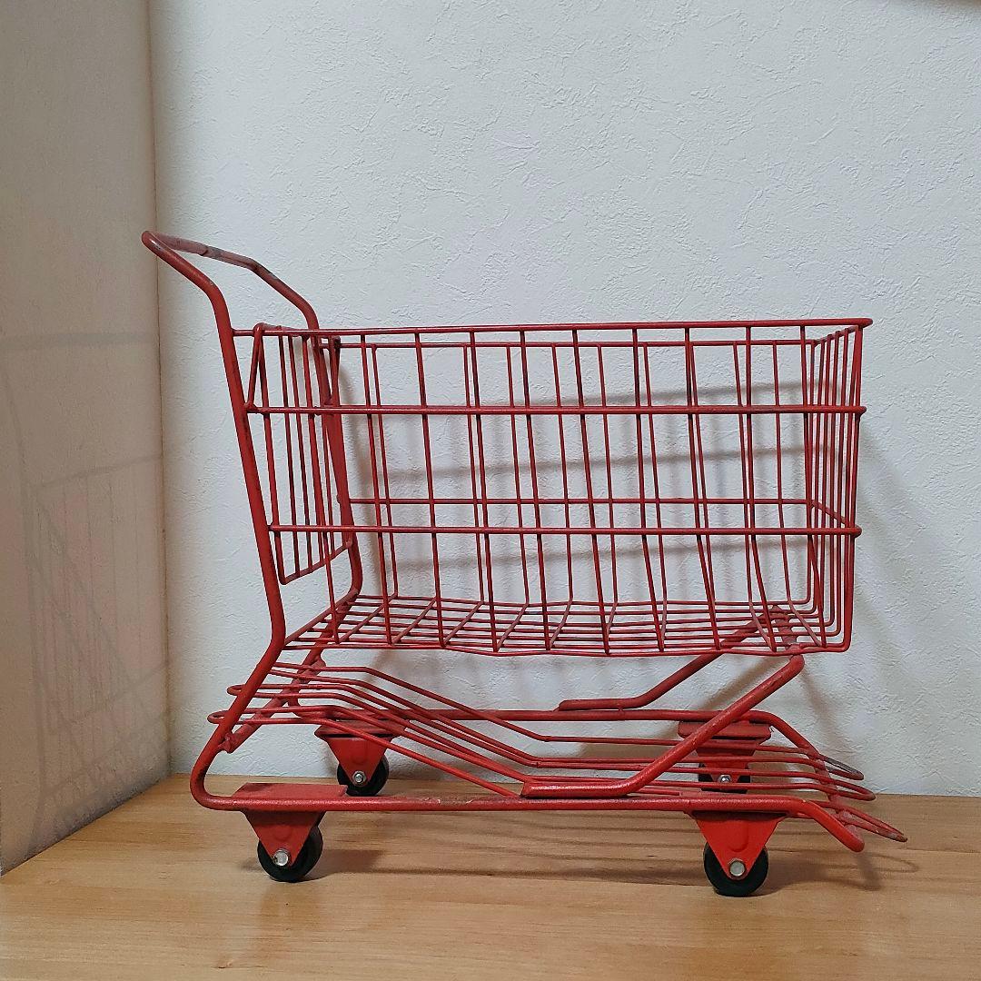 赤い 鉄製　アンティーク キャリーワゴン