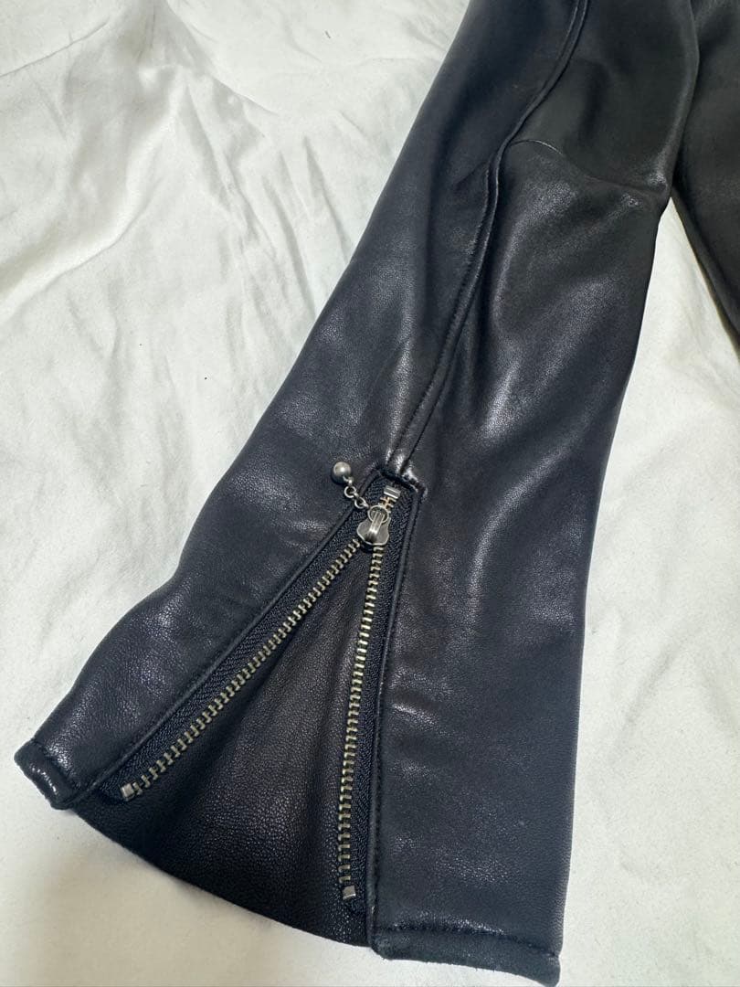 MIHARA YASUHIRO 黒 レザーシングルライダースジャケット