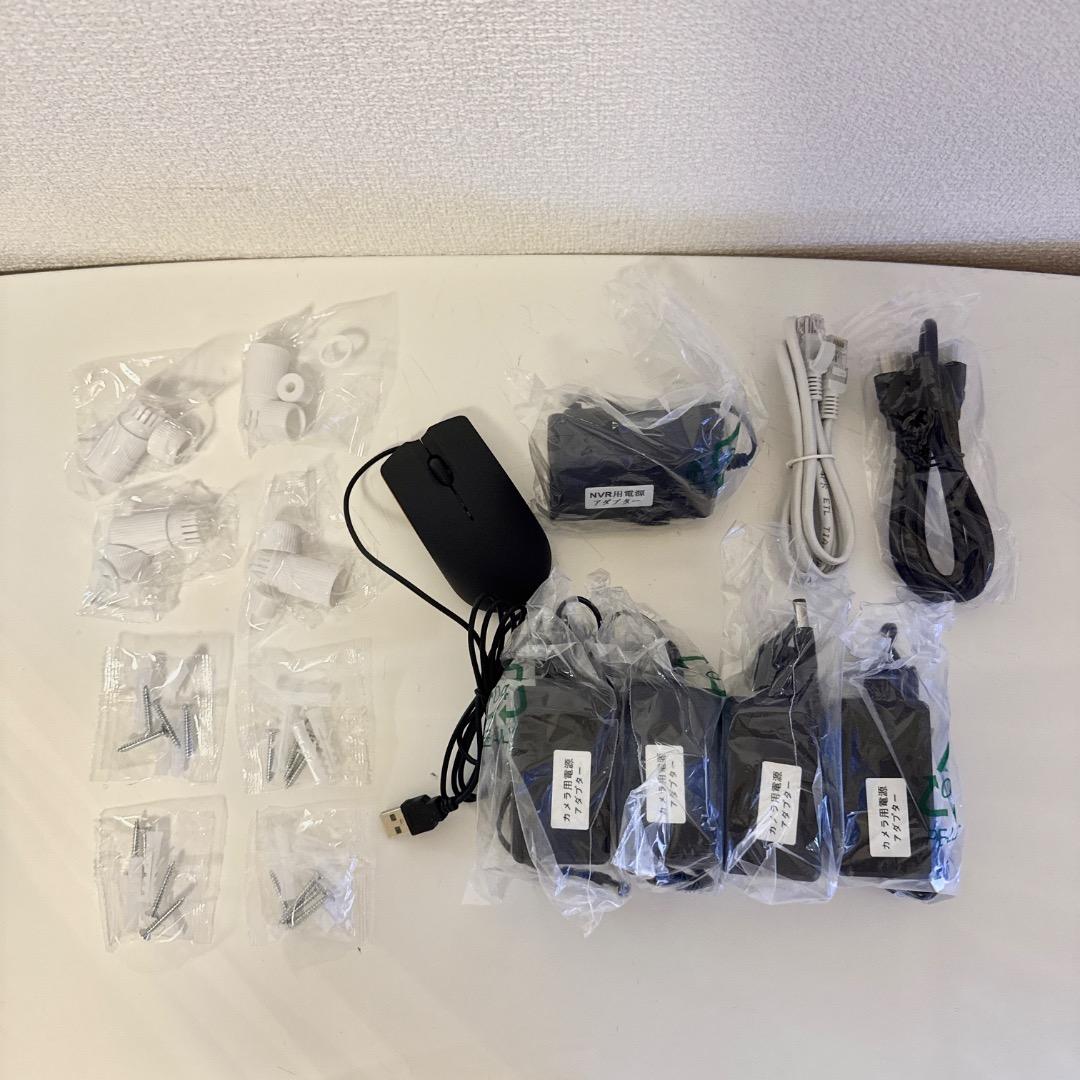 防犯カメラ 屋外 ワイヤレス 800万画素 4台 AI人体検知 2TBHDD