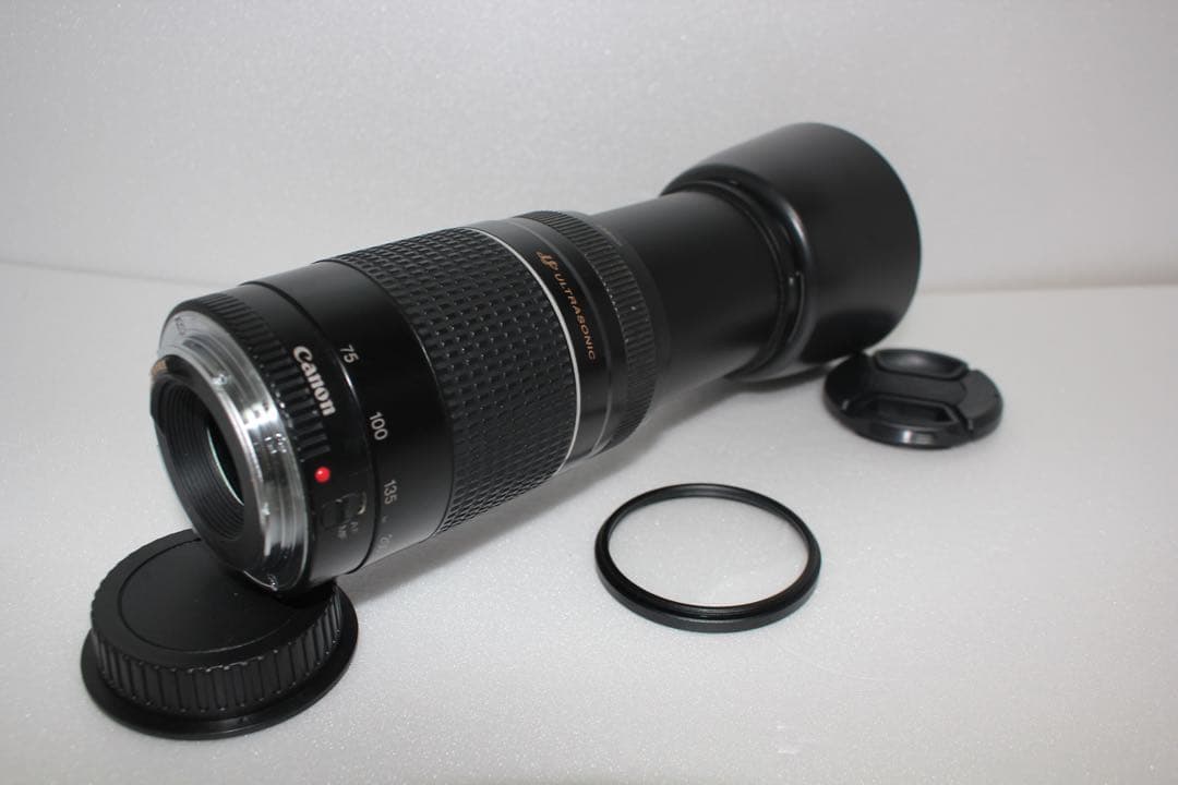 極上品/キャノン/迫力の300mm/フード付き/Canon EF75-300