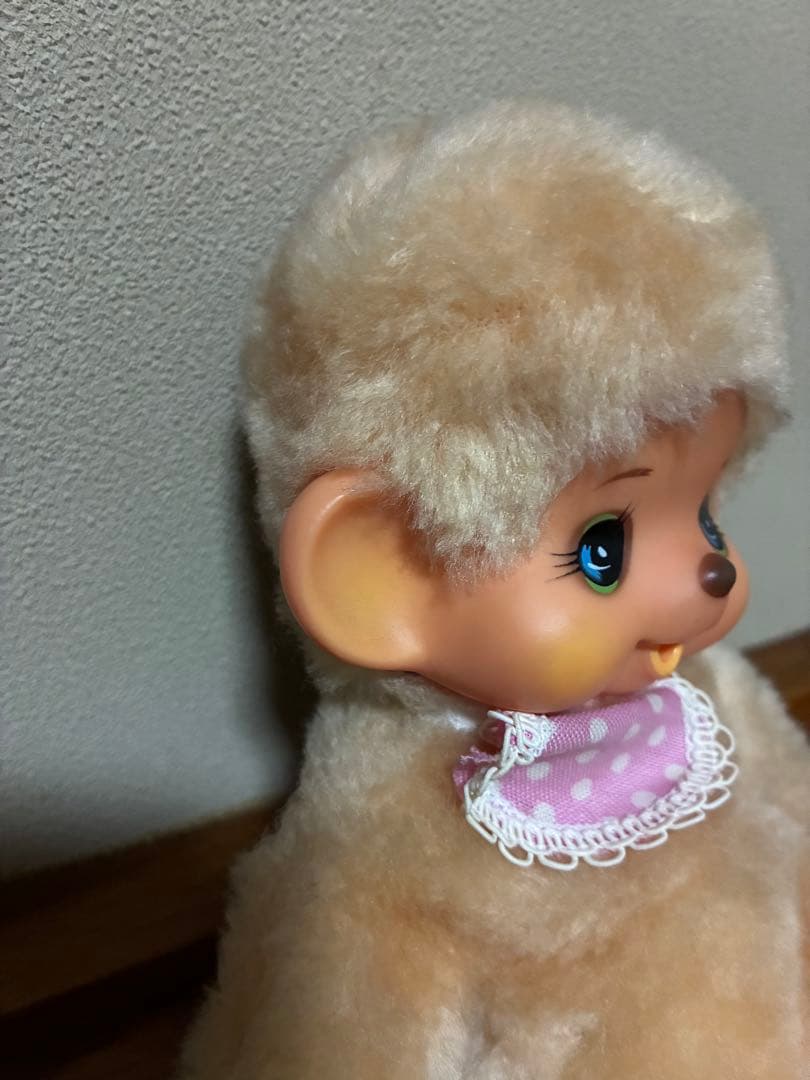 モンチッチ　白　ホワイト　昭和　初期　ブルーアイ　エンドーチェーン