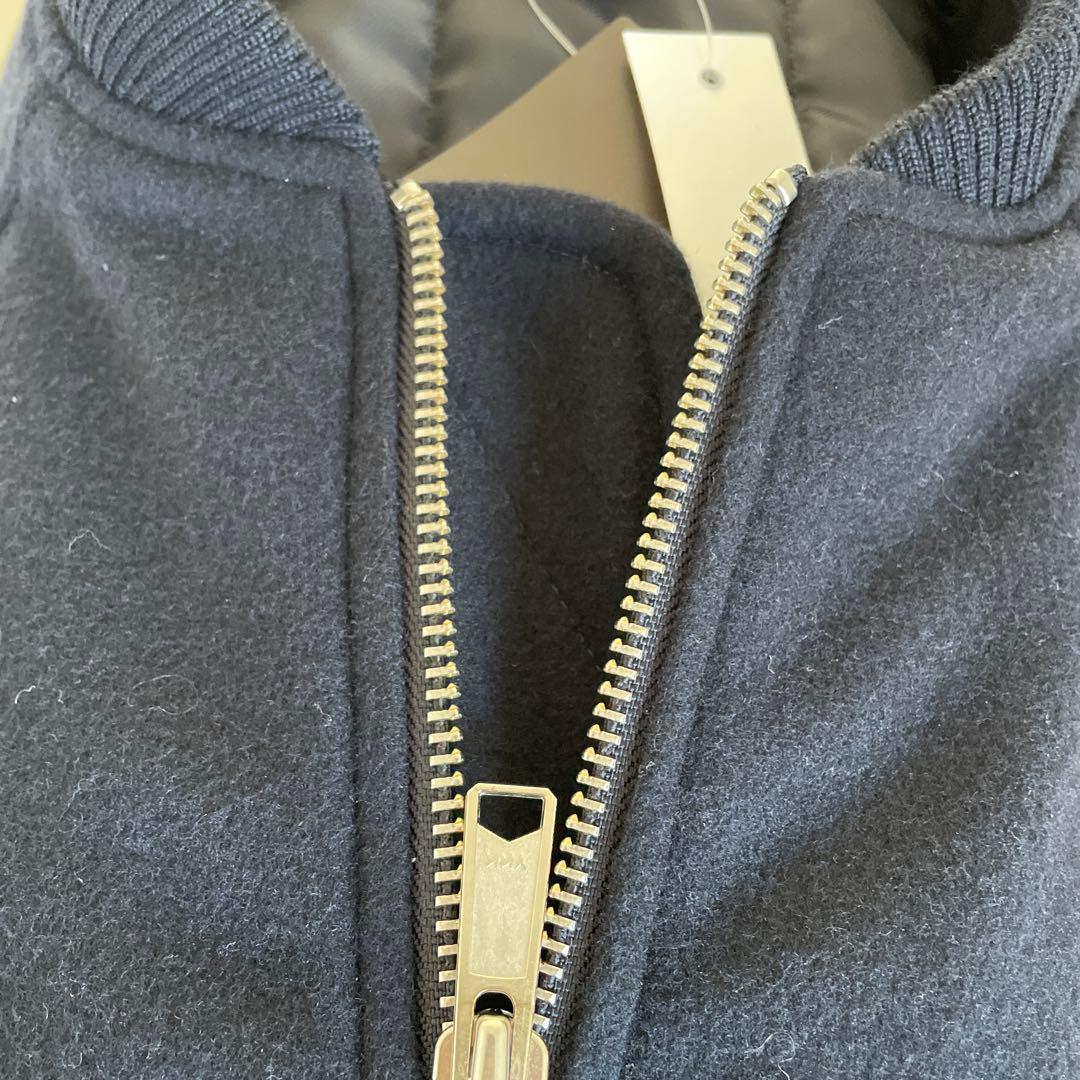 サンフラワーインターナショナルギャラリービームスウールボンバージャケットネイビー