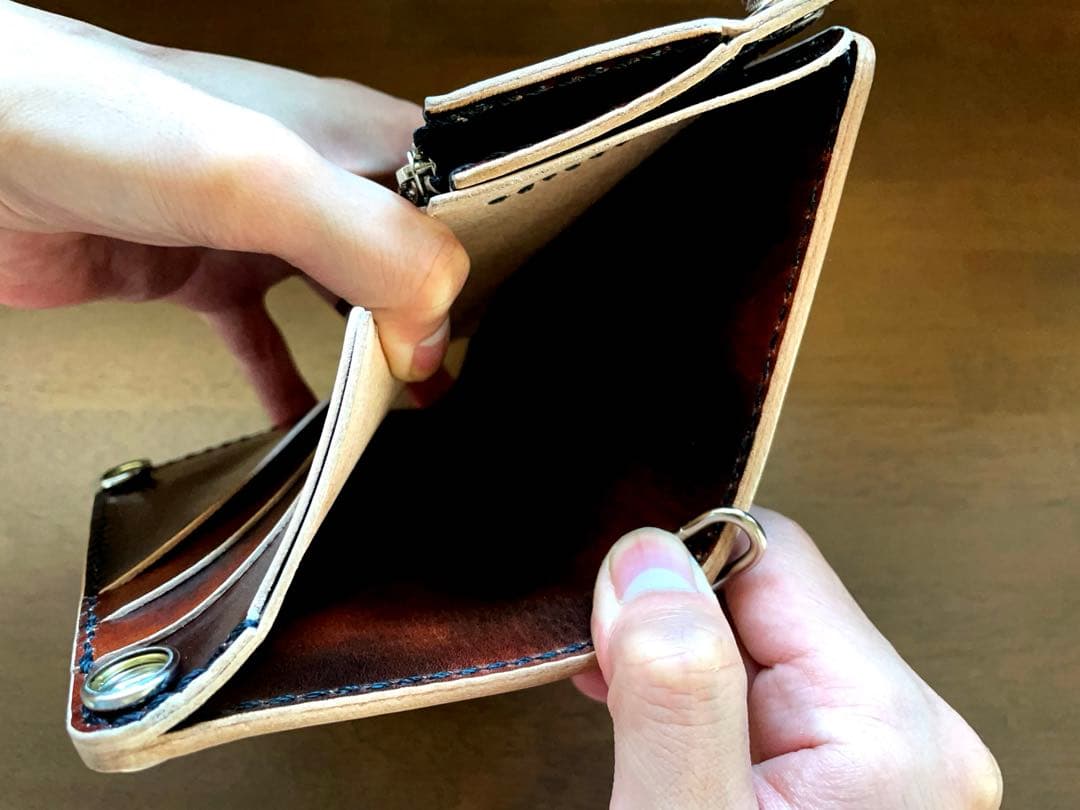 ミドルトラッカーウォレット 姫路レザー