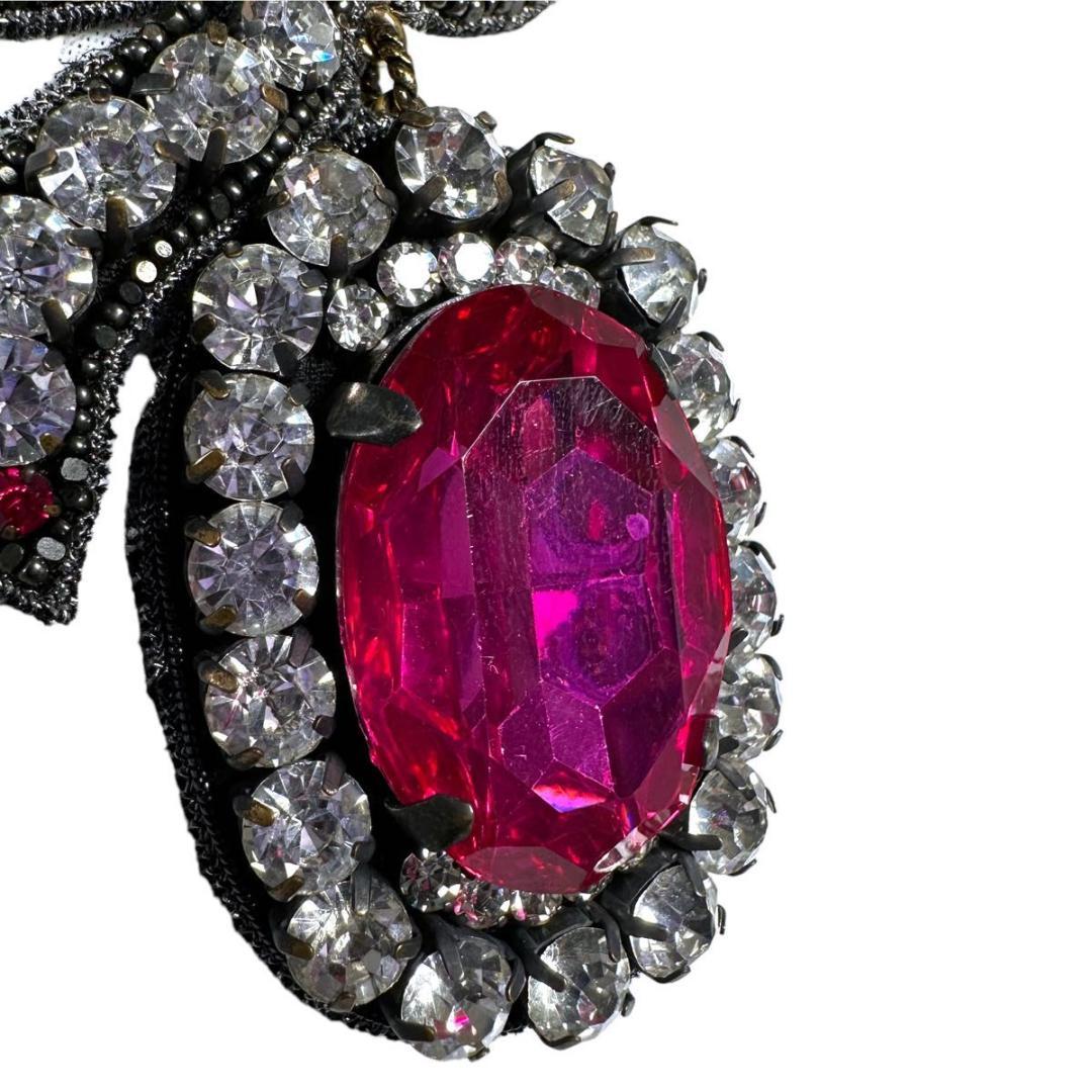 【美品】GUCCI グッチ クリスタル ビジュー ピアス マルチカラー