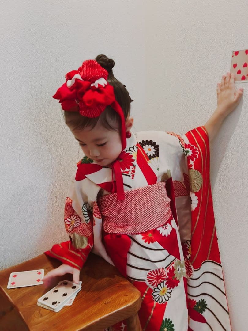 K*様 七五三　七五三髪飾り　ヘッドドレス　着物髪飾り　リメイク髪飾り　026