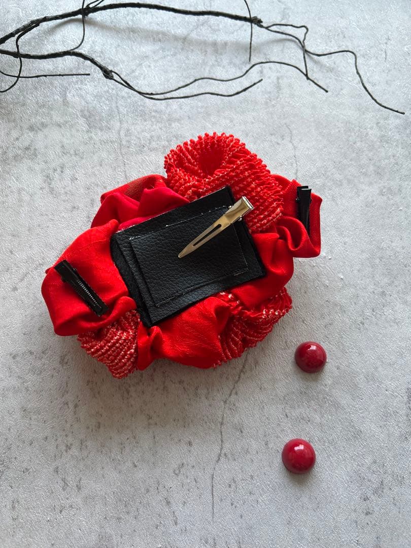 K*様 七五三　七五三髪飾り　ヘッドドレス　着物髪飾り　リメイク髪飾り　026