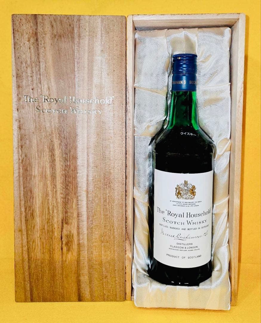 未開封レア英国王室御用達ロイヤルハウスホールドスコッチウイスキー750ml桐箱付