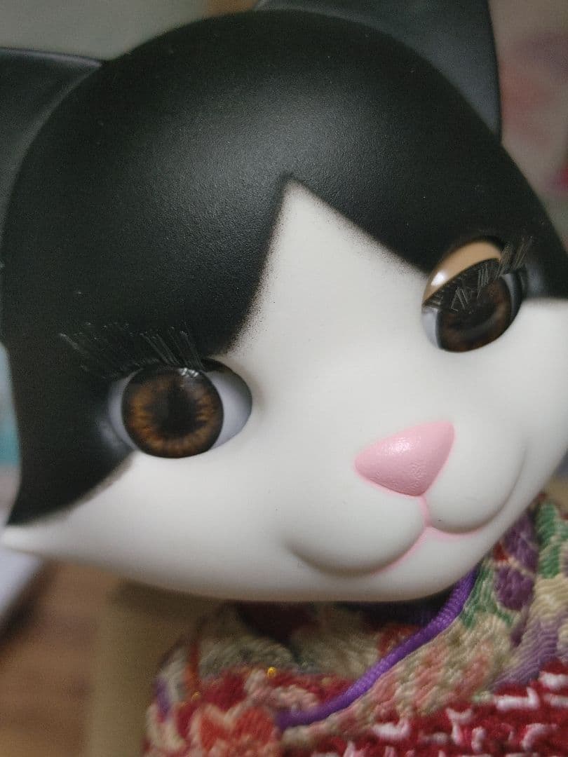 猫キャラクター 着物 フィギュアきせかえ人形 DOLL ニッキ　着物　セキグチ