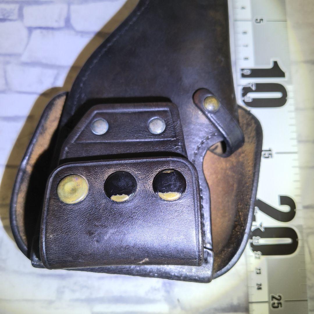 レザー 黒色 ホルスター 昭和レトロ