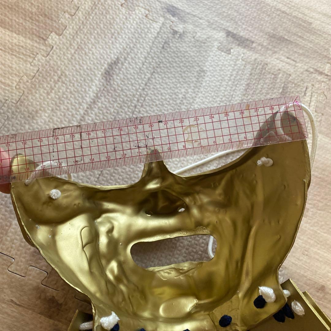 【着用可能】手作り面頬　武具　鎧兜　甲冑　等身大　半頬　　mempo mask