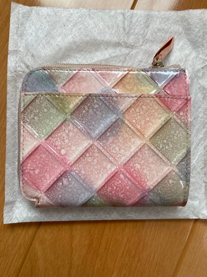 ATAO ミリモ　ブロックパーティー　 シャングリラピンク　折り財布