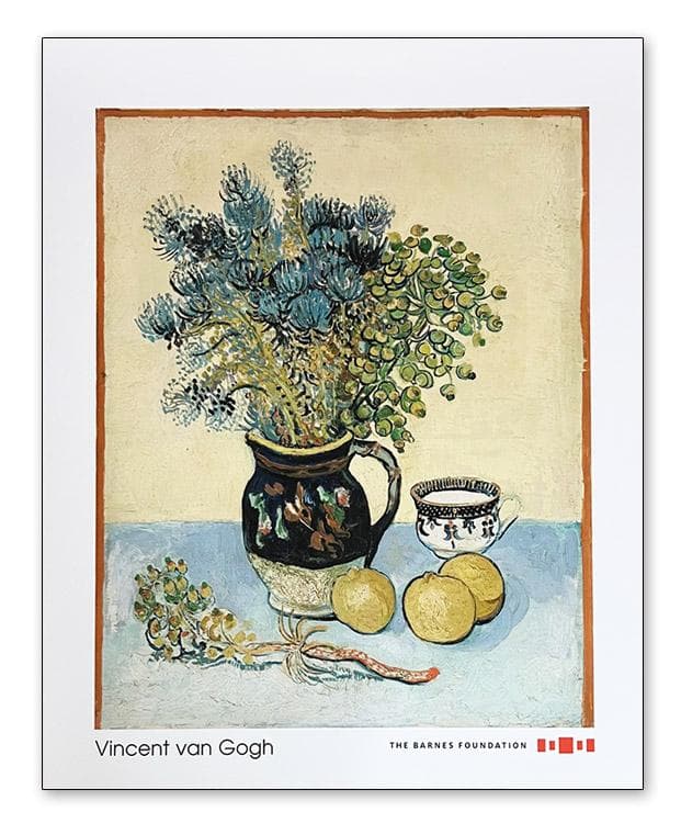 額装品/マヨリカ焼きの水差しと野の花々/ゴッホ/ポスター/アート/インテリア