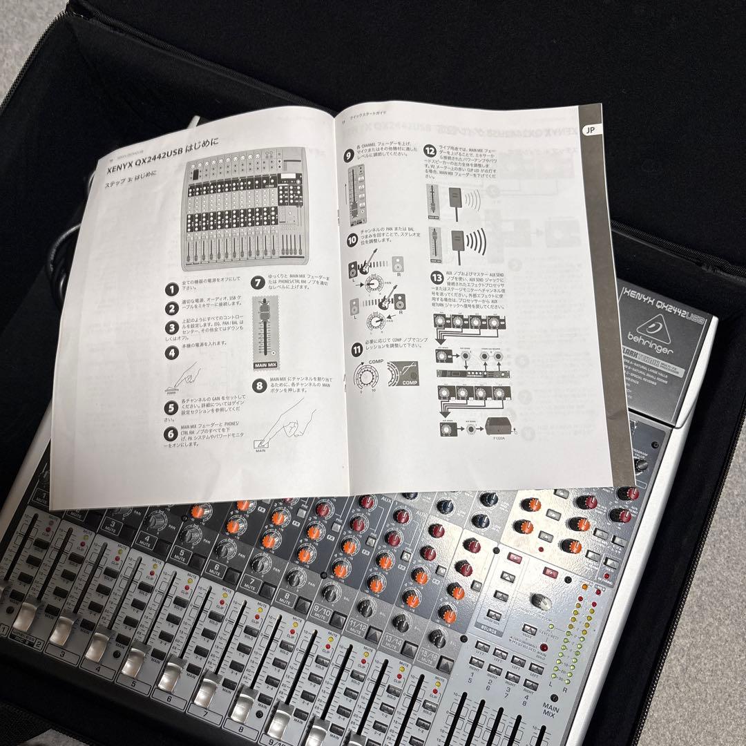 Behringer XENYX QX2442USB ミキサーGATORケース