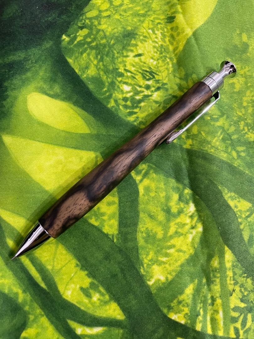 こぶた工房 黒柿孔雀杢 極上杢 シャープペンシル 0.5