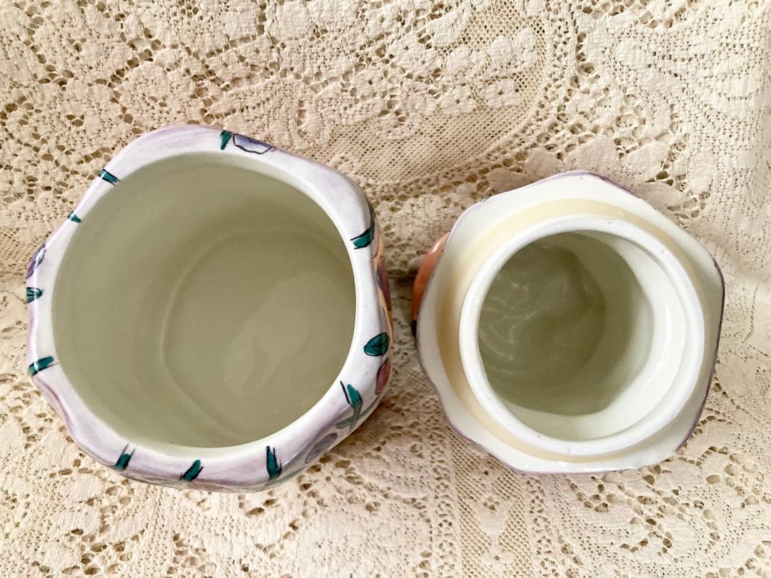 最終価格　貴重ヴィンテージ　米Susan paley 可愛い♪陶器クッキージャー