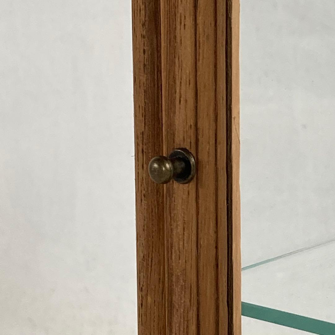 古い木製 ガラスケース 2段 ショーケース 展示ケース パンケース 店舗什器