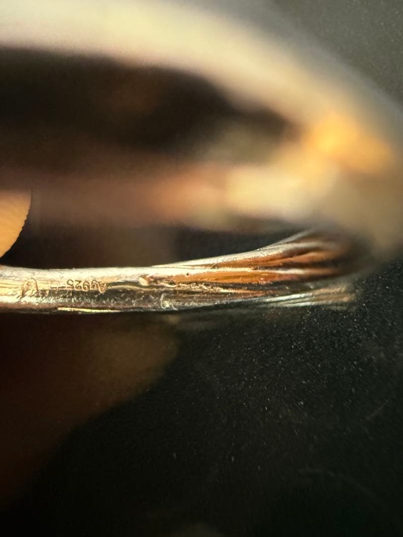 【希少】SAINT LAURENT ツイストリング 925シルバーゴールド