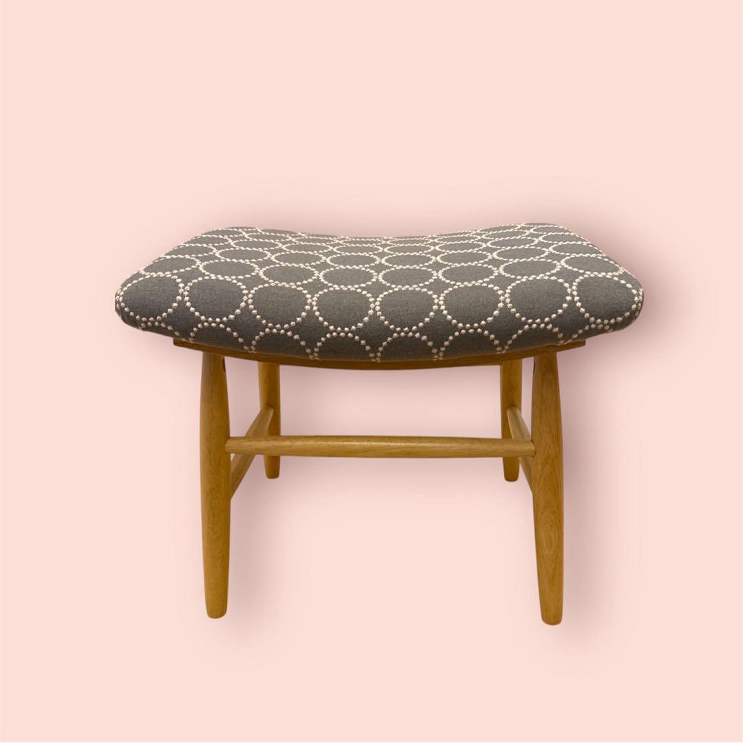 ミナペルホネン生地使用スツール　イス　椅子 オットマン　インテリア雑貨　家具