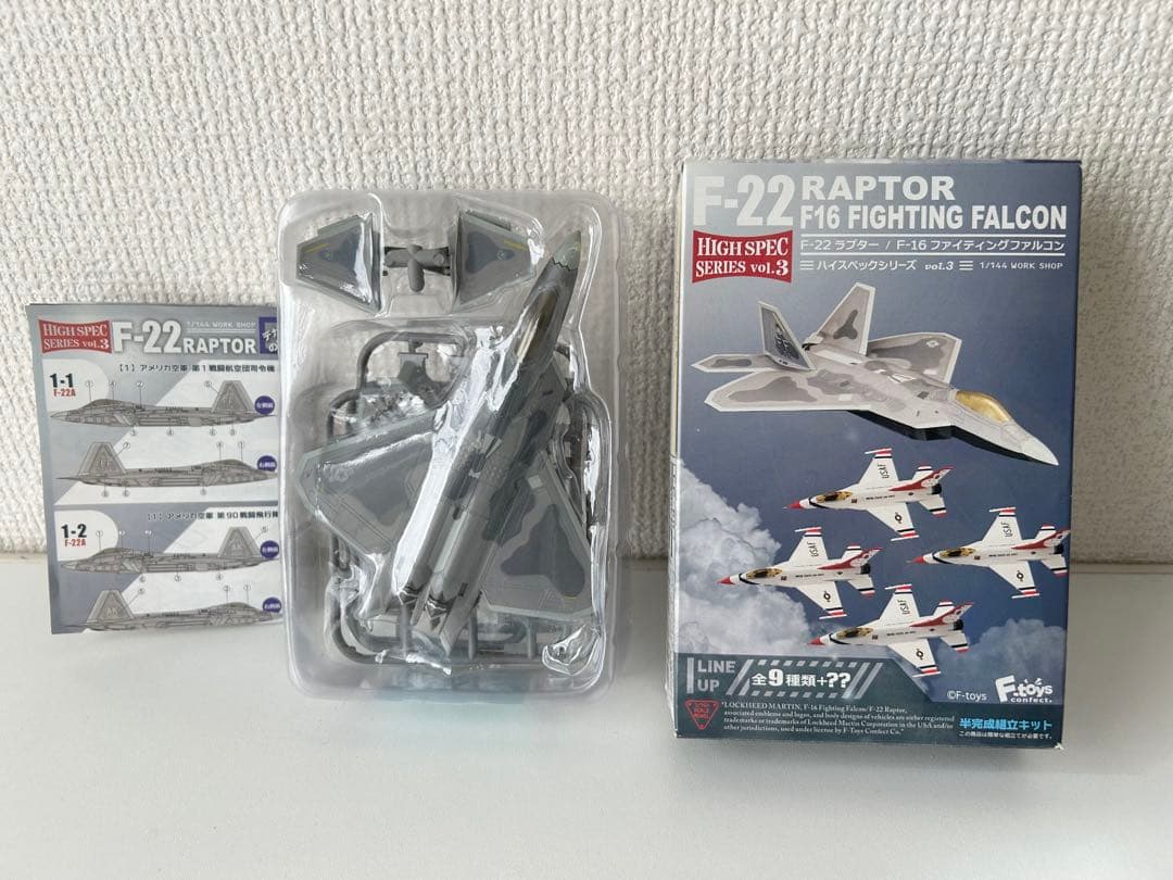 【エフトイズ】F-22A ラプター 1/144 アメリカ空軍第1戦闘航空団司令機