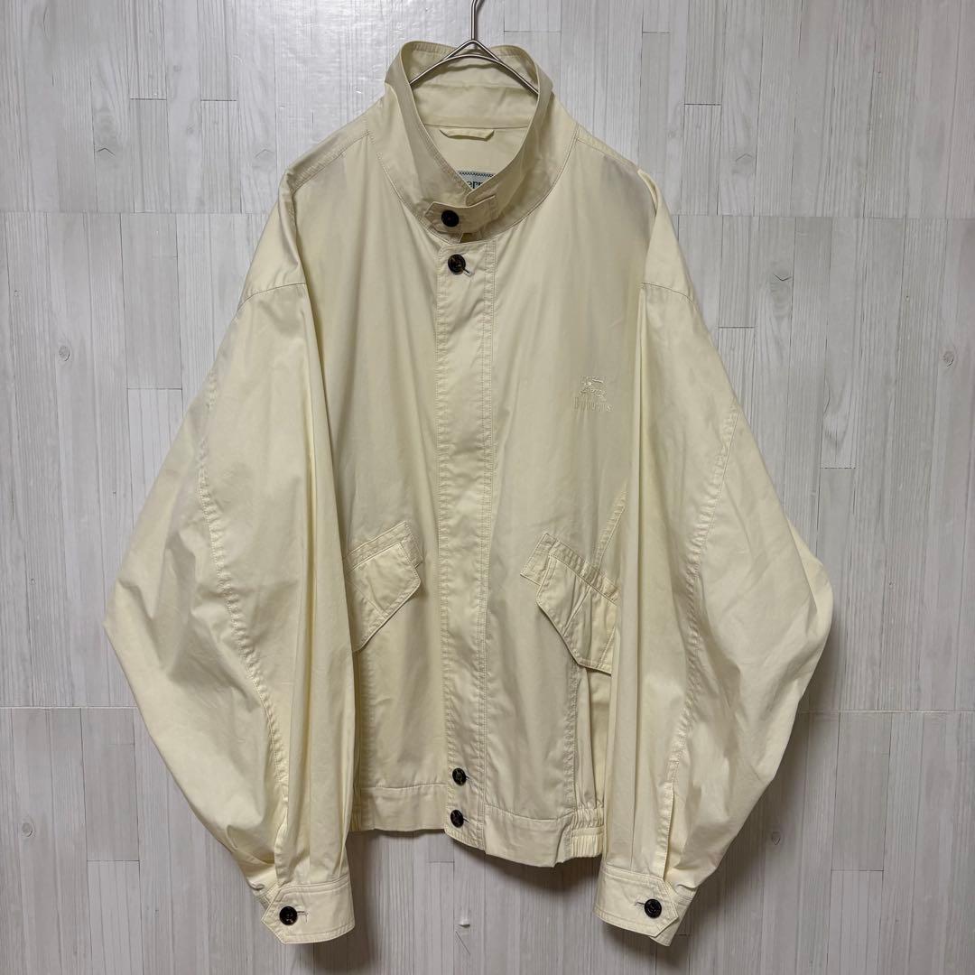 90s Burberrys スイングトップ ハリントンジャケット ホワイト 刺繍