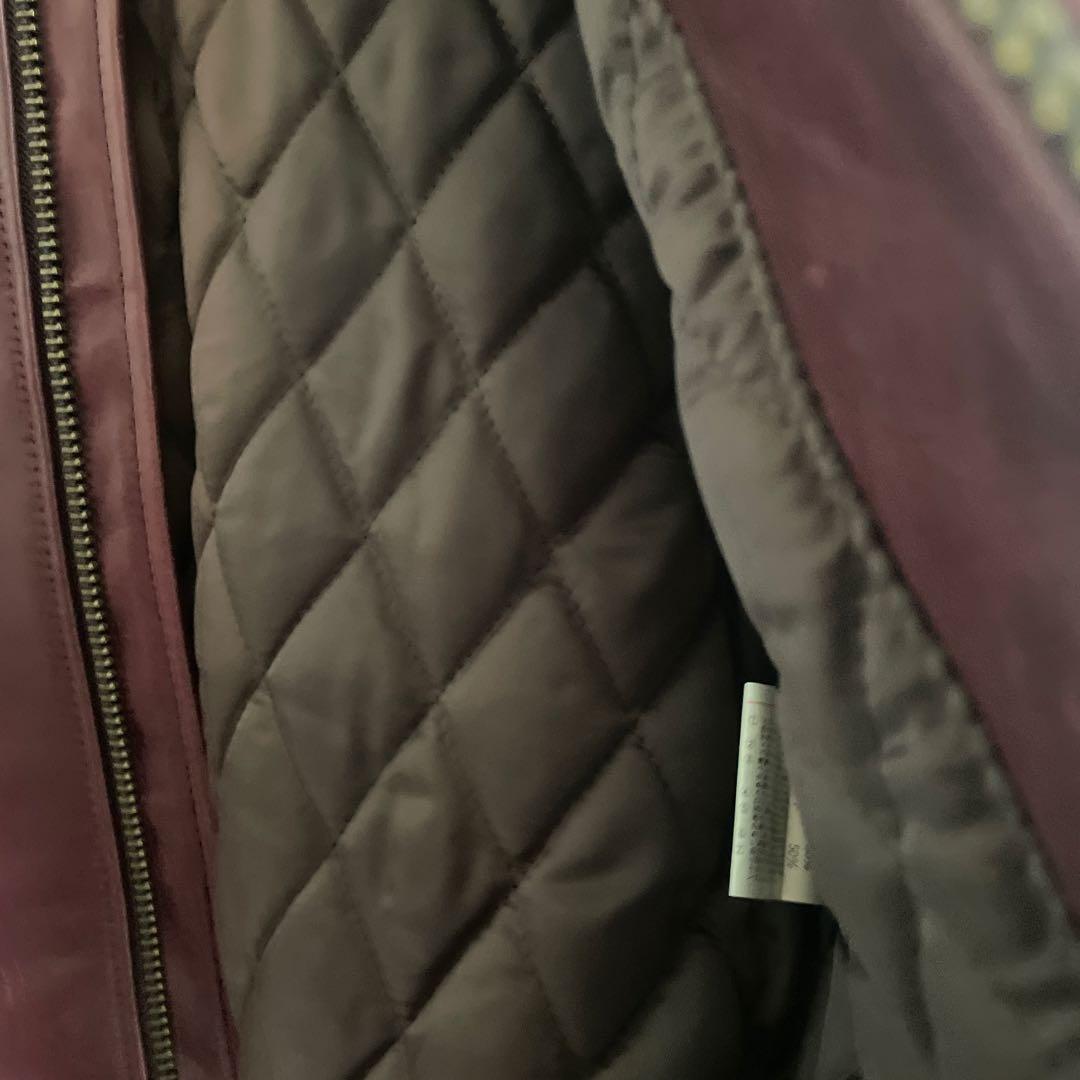 ウインドアーマー　シングルライダース　本革LL レッド