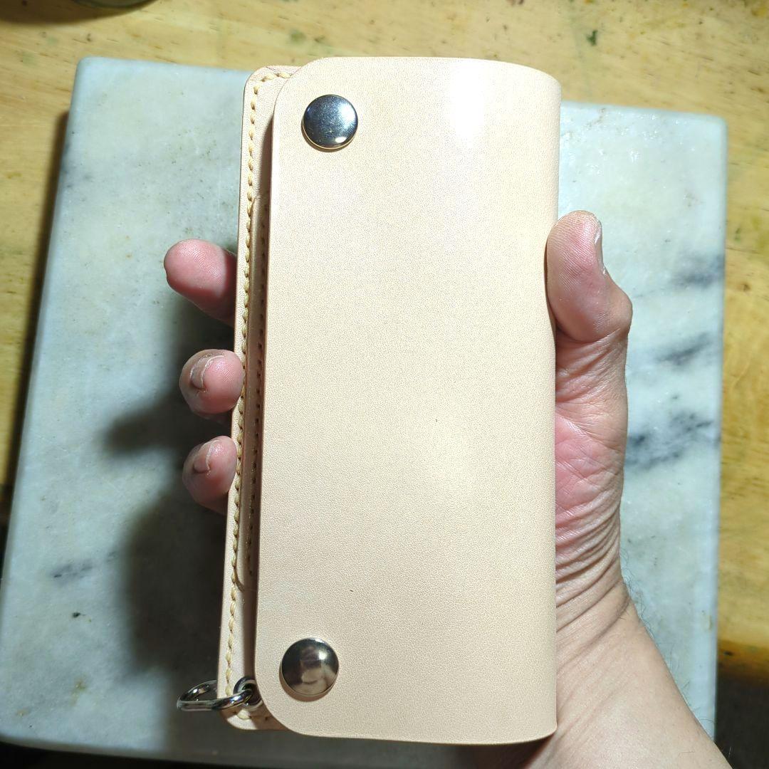 姫路ヌメ革 トラッカーウォレット ハンドメイド ロングウォレット 長財布 新品