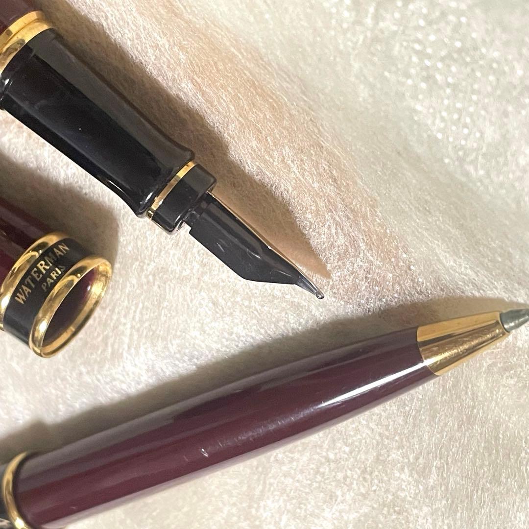 ウォーターマン　万年筆 ペン　セット　WATERMAN ワインレッド