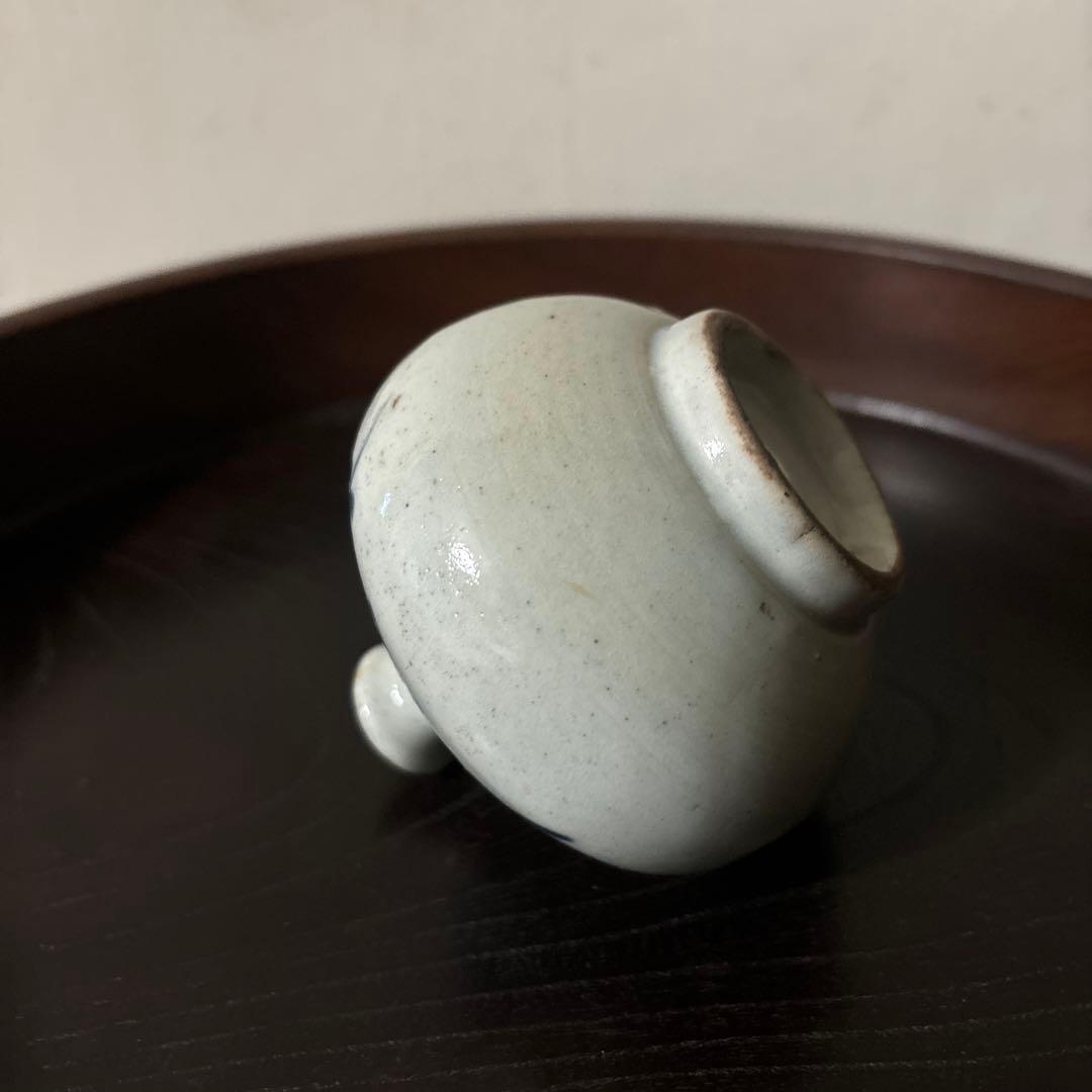 古伊万里染付油壷　③江戸時代　骨董　民芸　古道具　アンティーク検:白洲正子　李朝