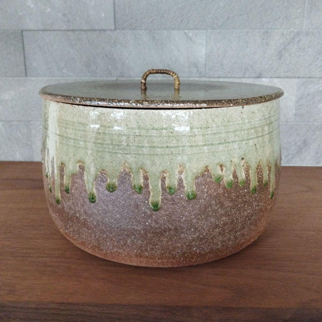 茶道具 　水指　大水指　大祖窯 　竹内公明造