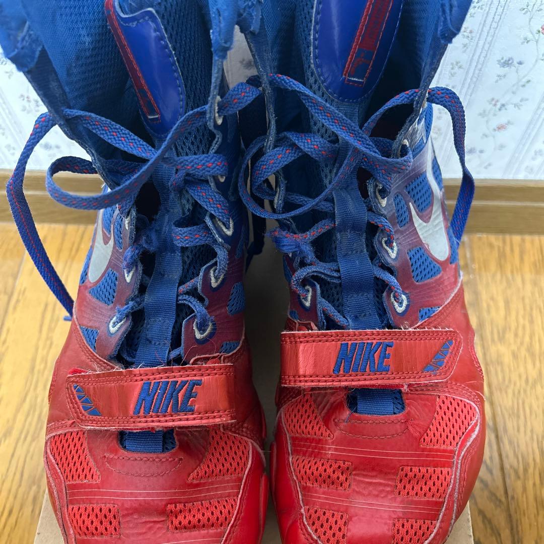 NIKE ボクシングシューズ 赤/青 ハイカット